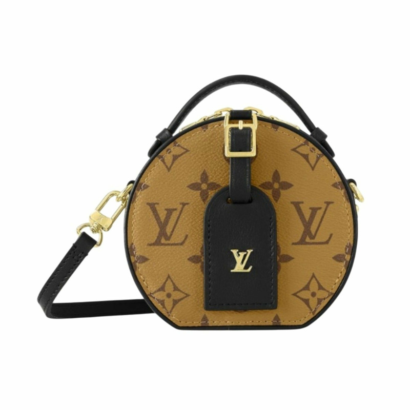 Louis Vuitton Monogram Reverse 迷你 Boite Chapeau 單肩包 M68276 棕色-1