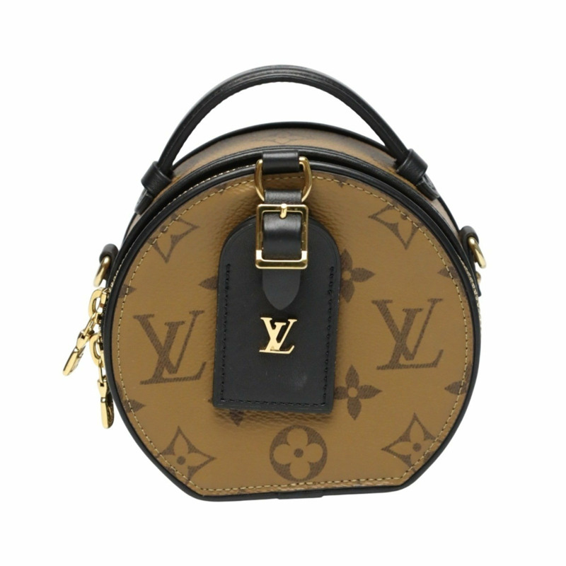Louis Vuitton Monogram Reverse 迷你 Boite Chapeau 單肩包 M68276 棕色-2