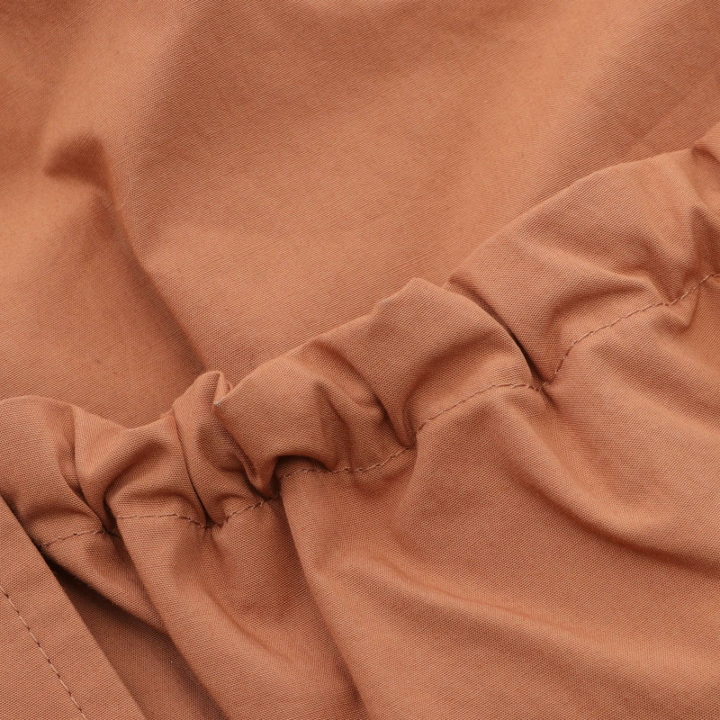 愛馬仕 Sellier 連結飛行員夾克 Blouson #34 絲綢皮革棕色二手女款-6