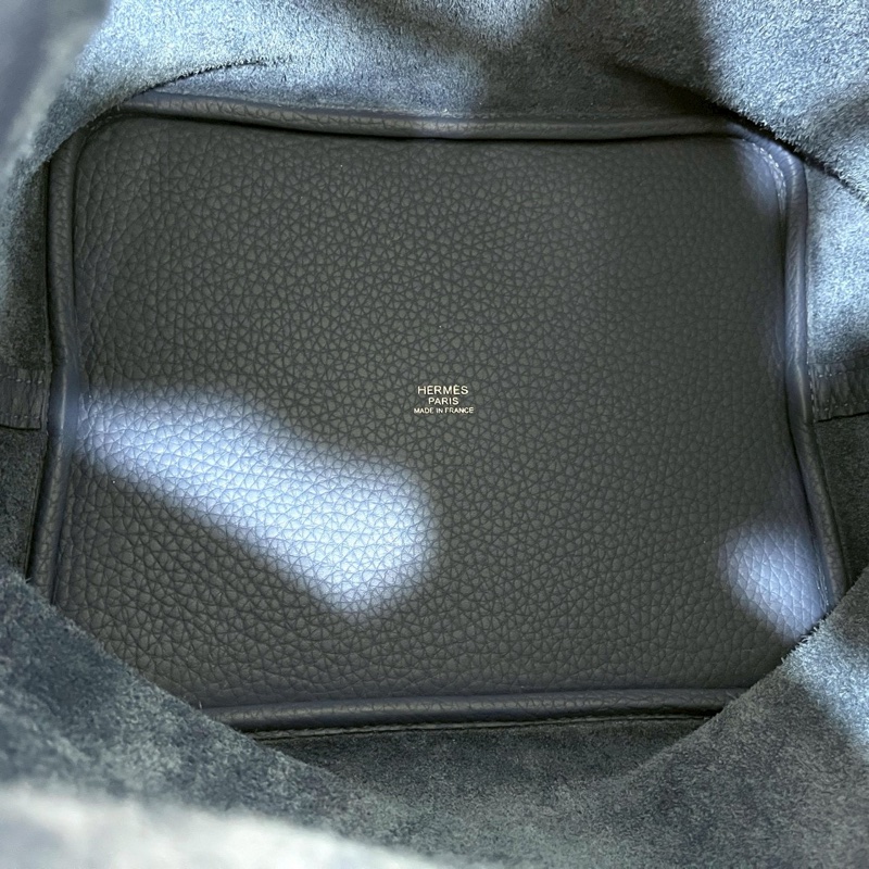 Hermes 7E布萊頓藍拚9T火焰橙togo皮PICOTIN 22菜籃子-6