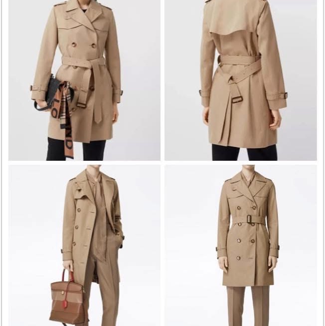 BURBERRY英國蜜色伊斯靈頓風衣UK8-0