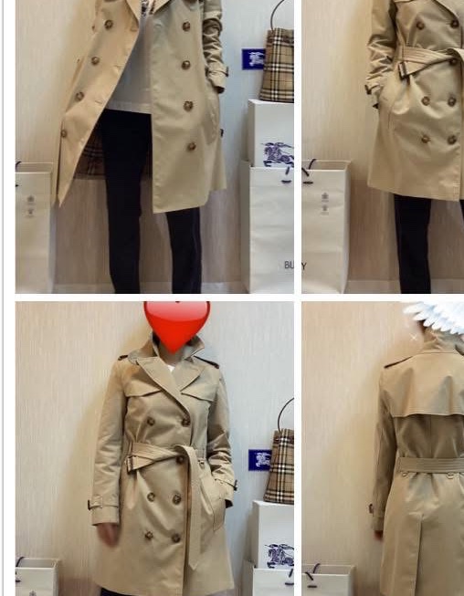 BURBERRY英國蜜色伊斯靈頓風衣UK8-1