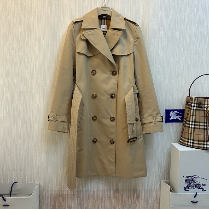 BURBERRY英國蜜色伊斯靈頓風衣UK8-2