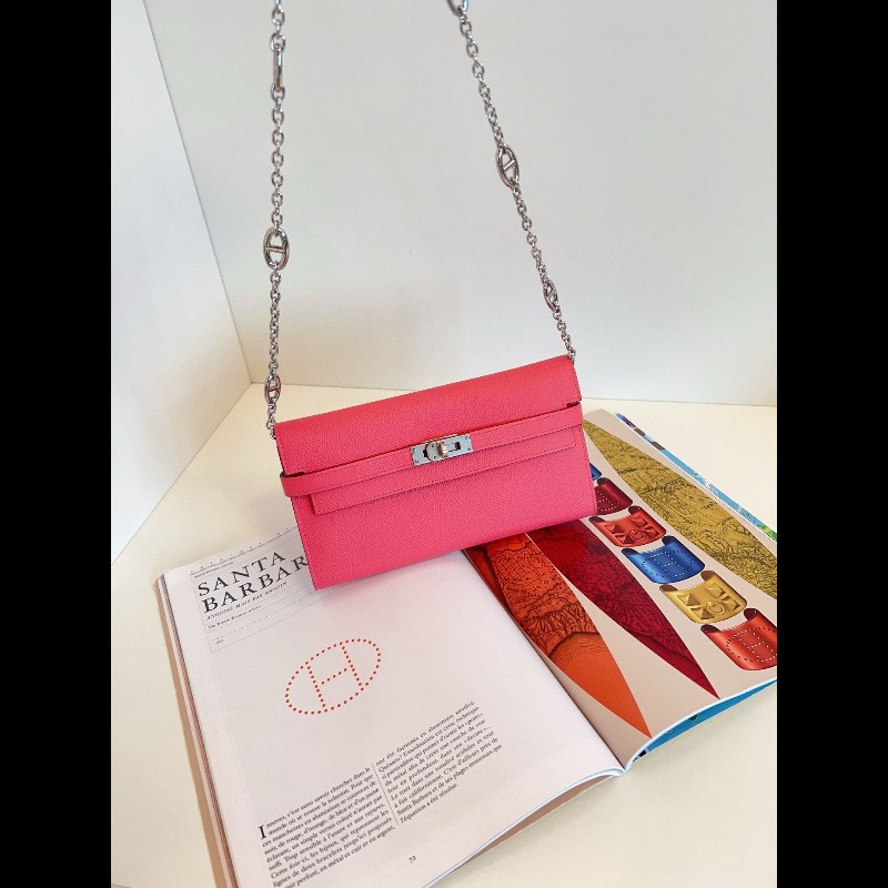 Hermes kelly long wallet
長款錢包 唇膏粉銀扣 
Epsom 皮-0
