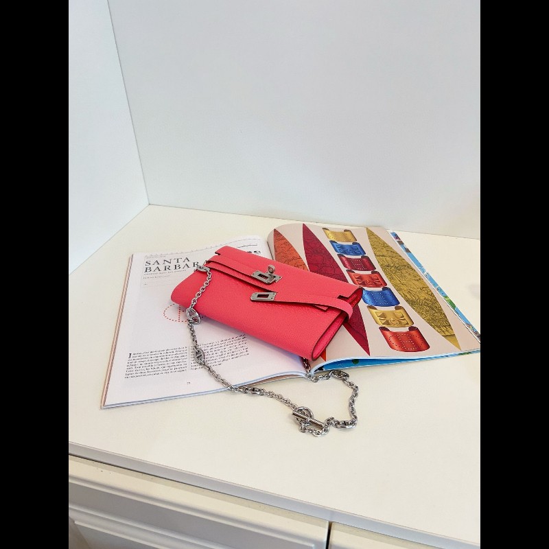 Hermes kelly long wallet
長款錢包 唇膏粉銀扣 
Epsom 皮-6