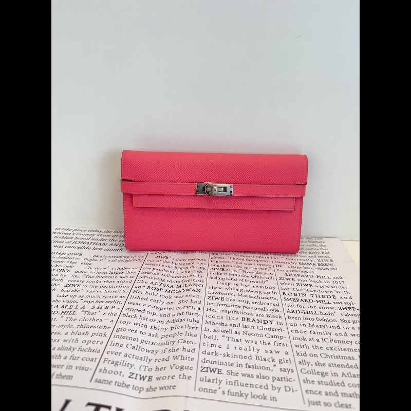 Hermes kelly long wallet
長款錢包 唇膏粉銀扣 
Epsom 皮-10