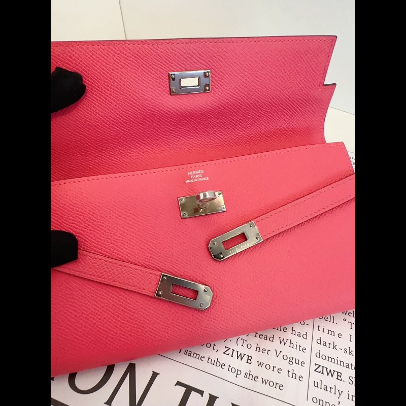 Hermes kelly long wallet
長款錢包 唇膏粉銀扣 
Epsom 皮-11