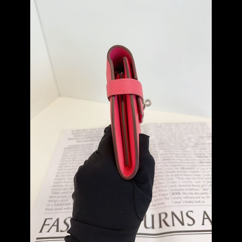 Hermes kelly long wallet
長款錢包 唇膏粉銀扣 
Epsom 皮-12