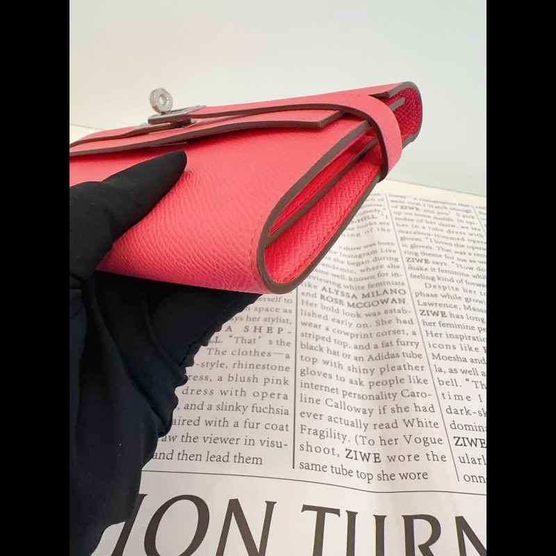 Hermes kelly long wallet
長款錢包 唇膏粉銀扣 
Epsom 皮-18