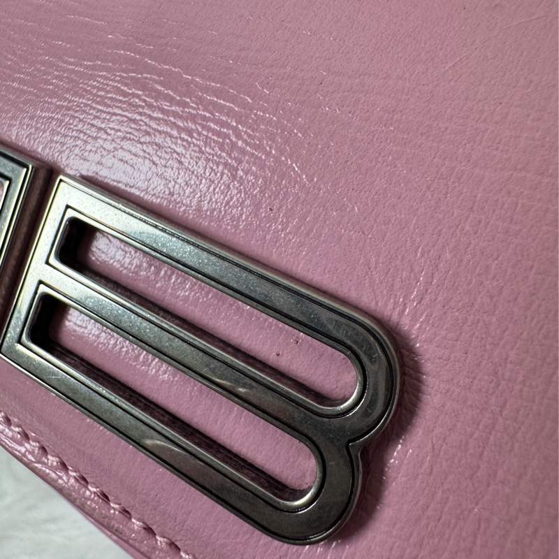 BALENCIAGA 粉色金屬BB迷你鏈包】-4