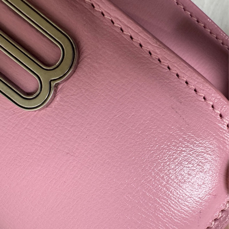 BALENCIAGA 粉色金屬BB迷你鏈包】-28