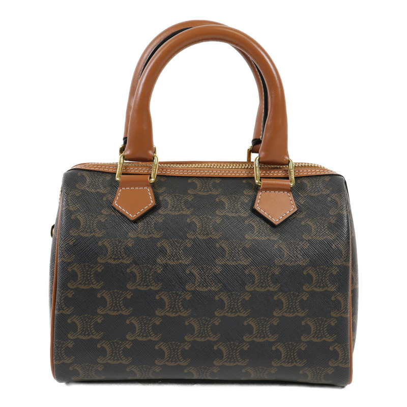 CELINE 塗層帆布Small Boston金扣手挽肩背兩用袋-1