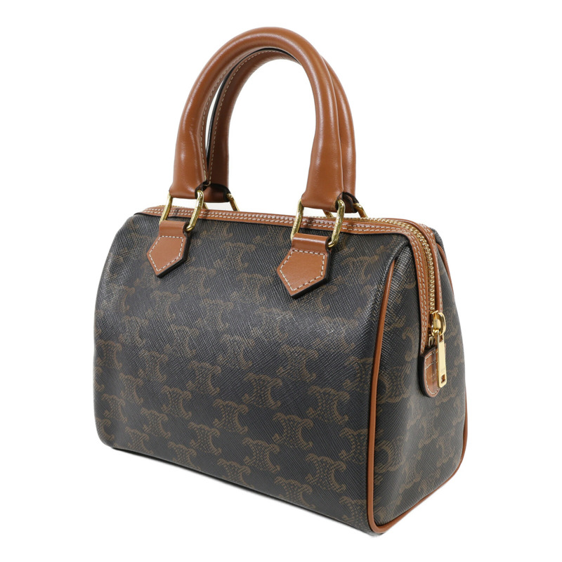 CELINE 塗層帆布Small Boston金扣手挽肩背兩用袋-2