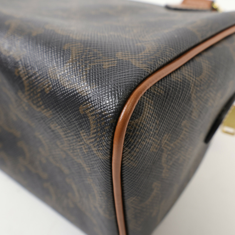 CELINE 塗層帆布Small Boston金扣手挽肩背兩用袋-9