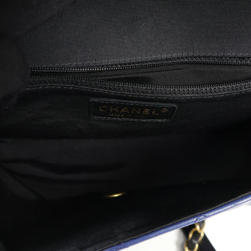 CHANEL 羊皮皮革Chain Shoulder金扣鏈帶肩背袋-5