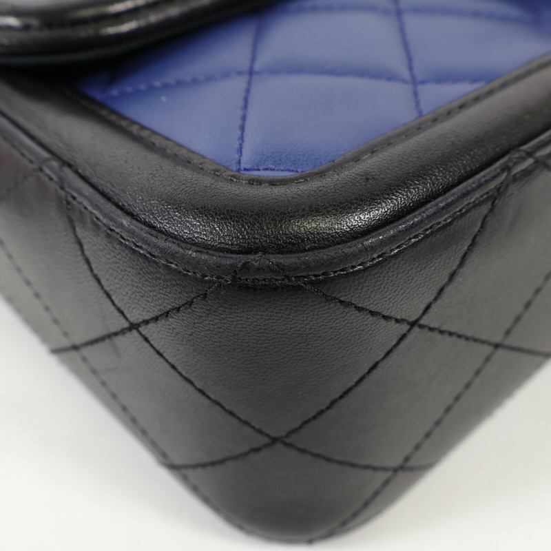 CHANEL 羊皮皮革Chain Shoulder金扣鏈帶肩背袋-8