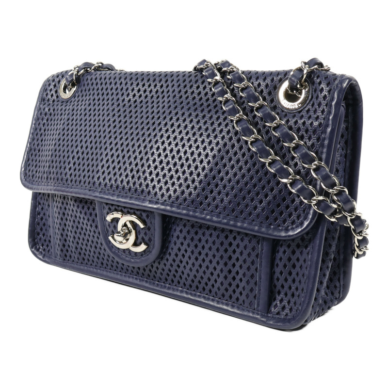 CHANEL 羊皮皮革Shoulder Bag銀扣肩背袋-2
