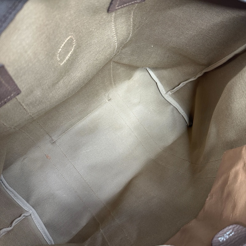 Gucci 降價 閒置 出清 Gucci 經典 GG LOGO 旅行袋40cm 棕色 帆布 拼皮 大容量 行李包 手提包 登機包 精品二手-13