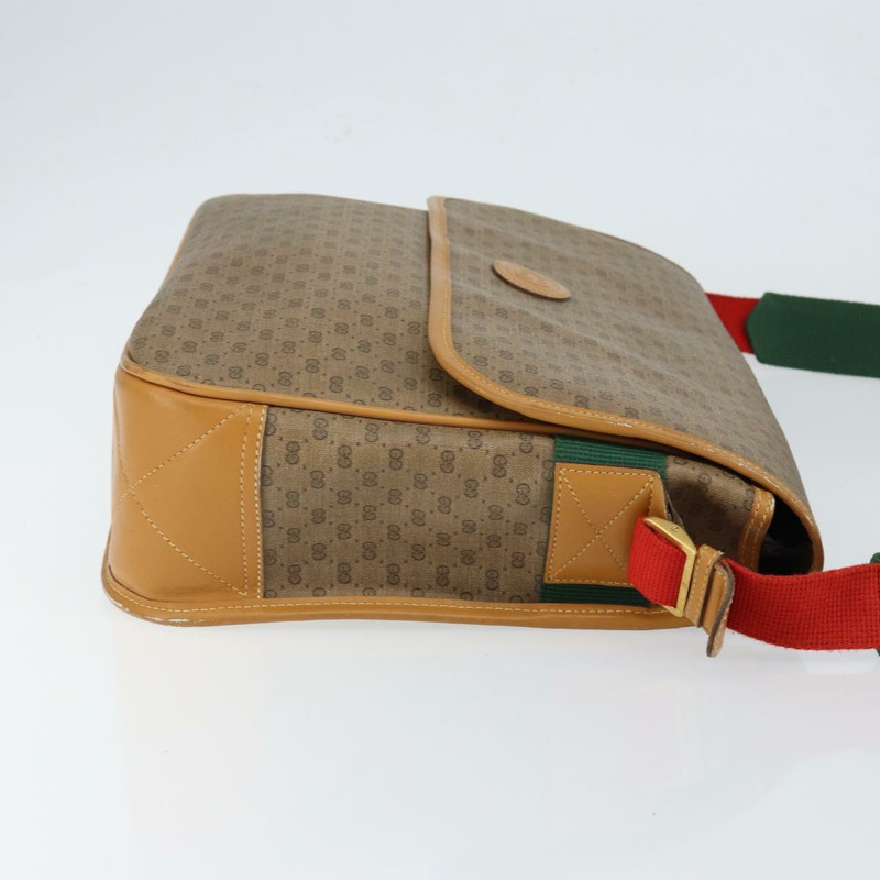 【日本直送】GUCCI Micro GG Supreme Web Sherry Line Bag PVC Beige 019 39 0151 Auth gh1131-2