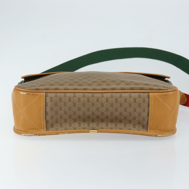 【日本直送】GUCCI Micro GG Supreme Web Sherry Line Bag PVC Beige 019 39 0151 Auth gh1131-4
