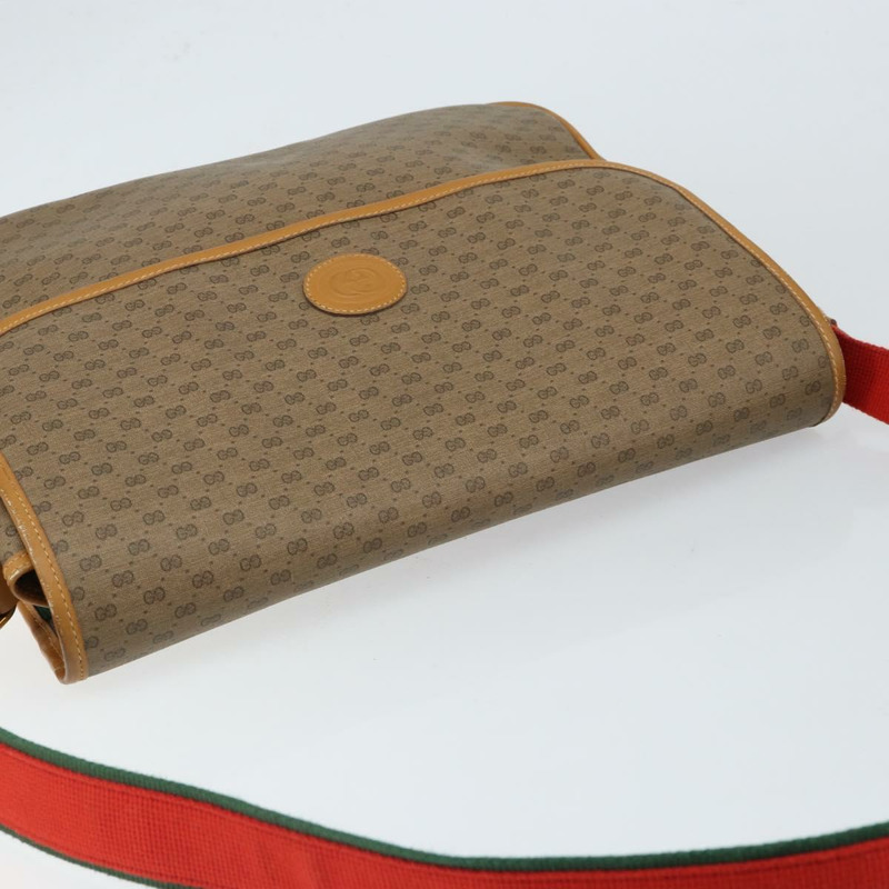 【日本直送】GUCCI Micro GG Supreme Web Sherry Line Bag PVC Beige 019 39 0151 Auth gh1131-5