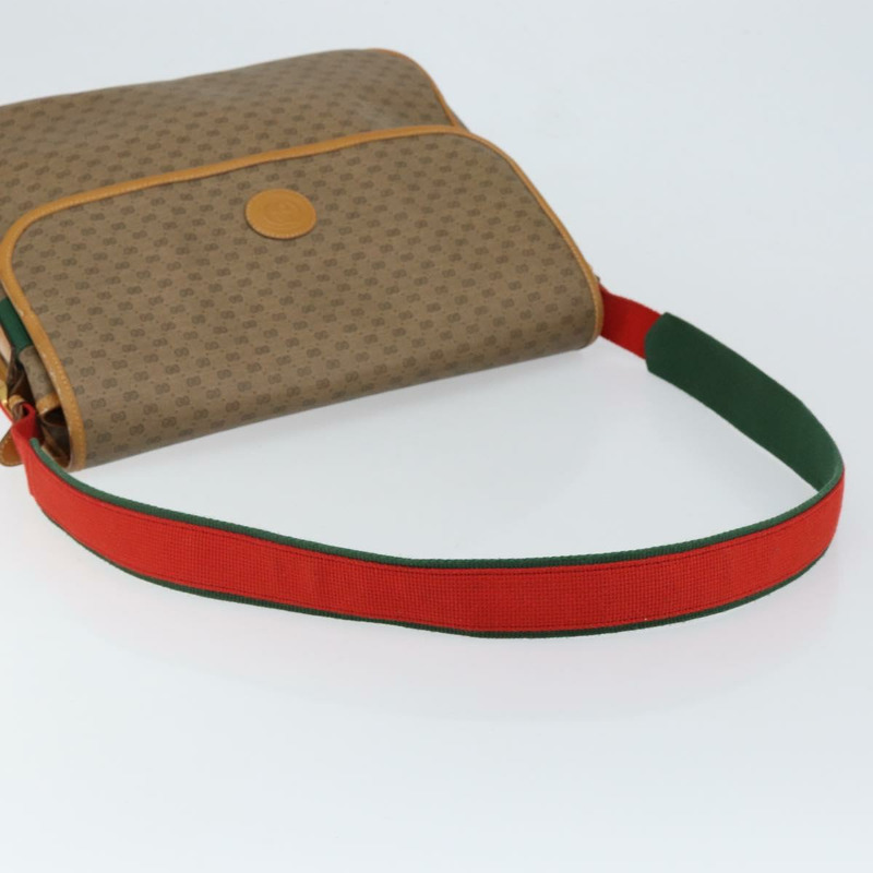 【日本直送】GUCCI Micro GG Supreme Web Sherry Line Bag PVC Beige 019 39 0151 Auth gh1131-6