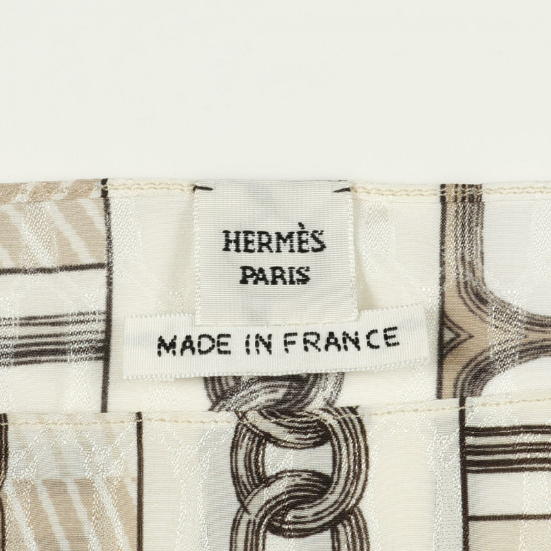 愛馬仕 Effet Kaleidoscope 洋裝 #36 4H0636DP 絲質米色多色二手女裝-2