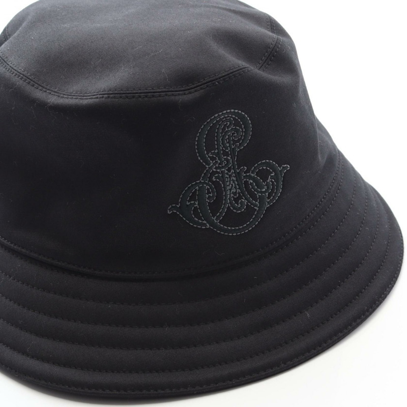 愛馬仕 Harper Emile 男士帆布帽,57cm,黑色,二手。-7