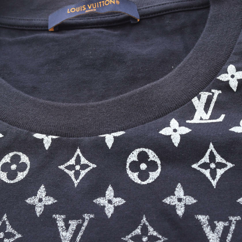 路易威登 Monogram 漸變色 T 卹,XXL 碼,純棉,海軍藍,二手男款-8