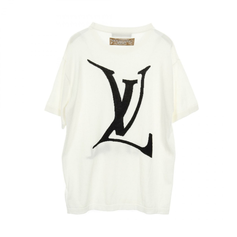 路易威登 (LOUIS VUITTON) END GOAL LV 針織衫 T 卹 #M 純棉 白色 黑色 二手-1