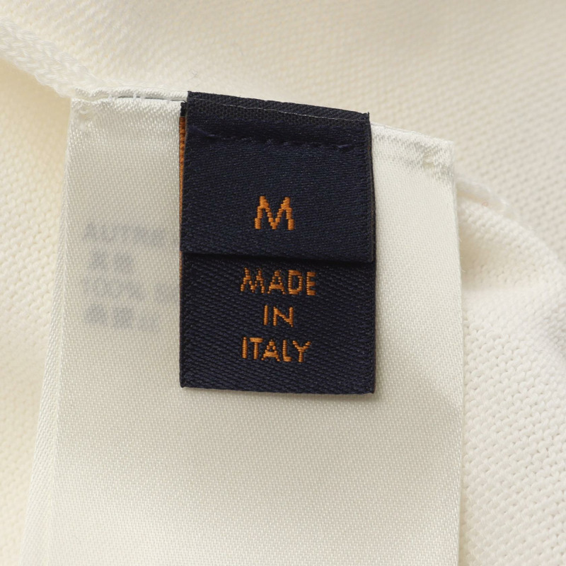 路易威登 (LOUIS VUITTON) END GOAL LV 針織衫 T 卹 #M 純棉 白色 黑色 二手-3