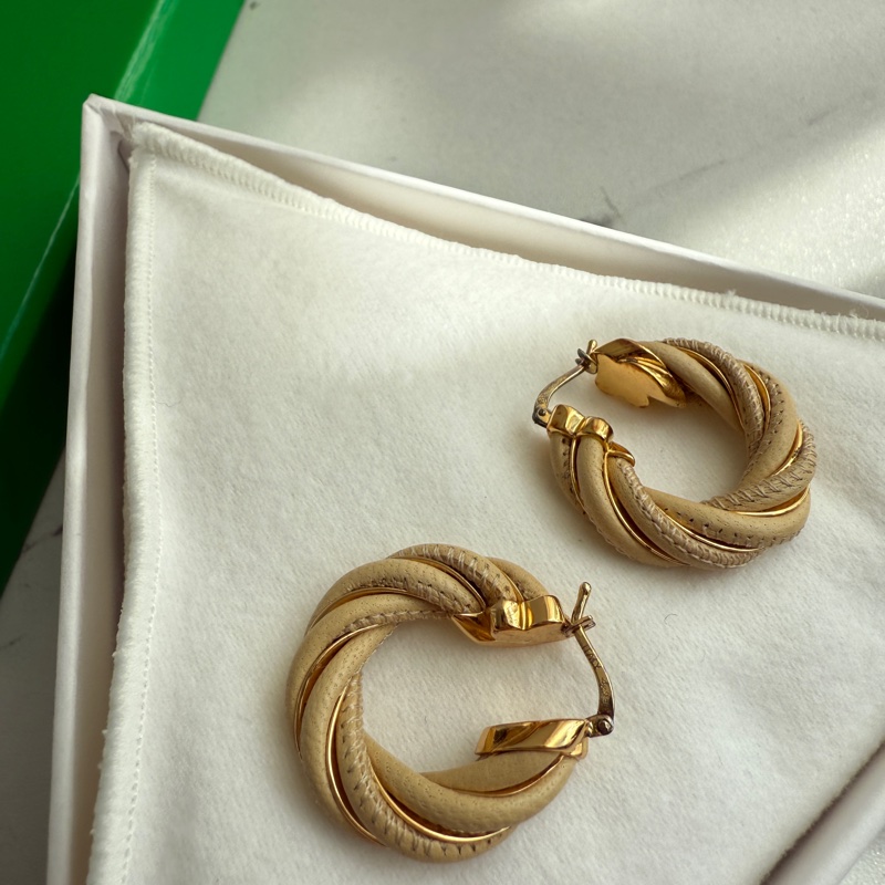 Bv 耳環 美美的米色系-2