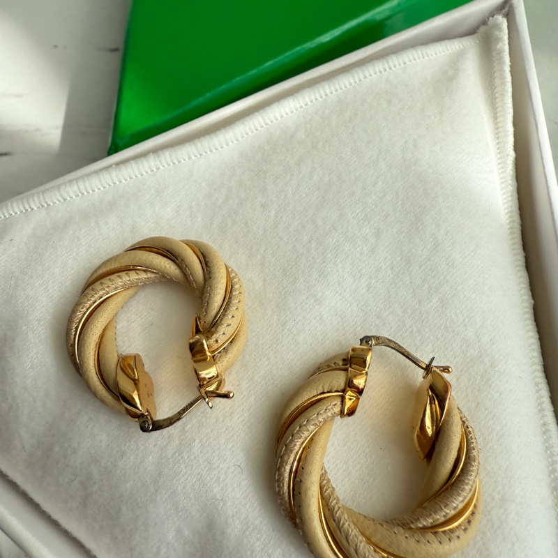 Bv 耳環 美美的米色系-3