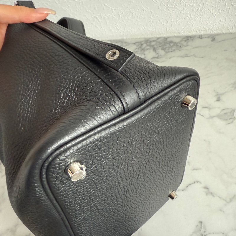 愛馬仕菜籃子pocotin18黑銀-8