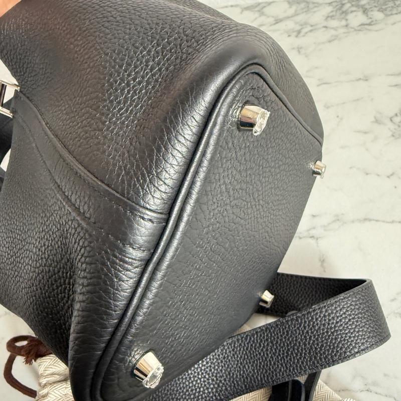 愛馬仕菜籃子pocotin18黑銀-11