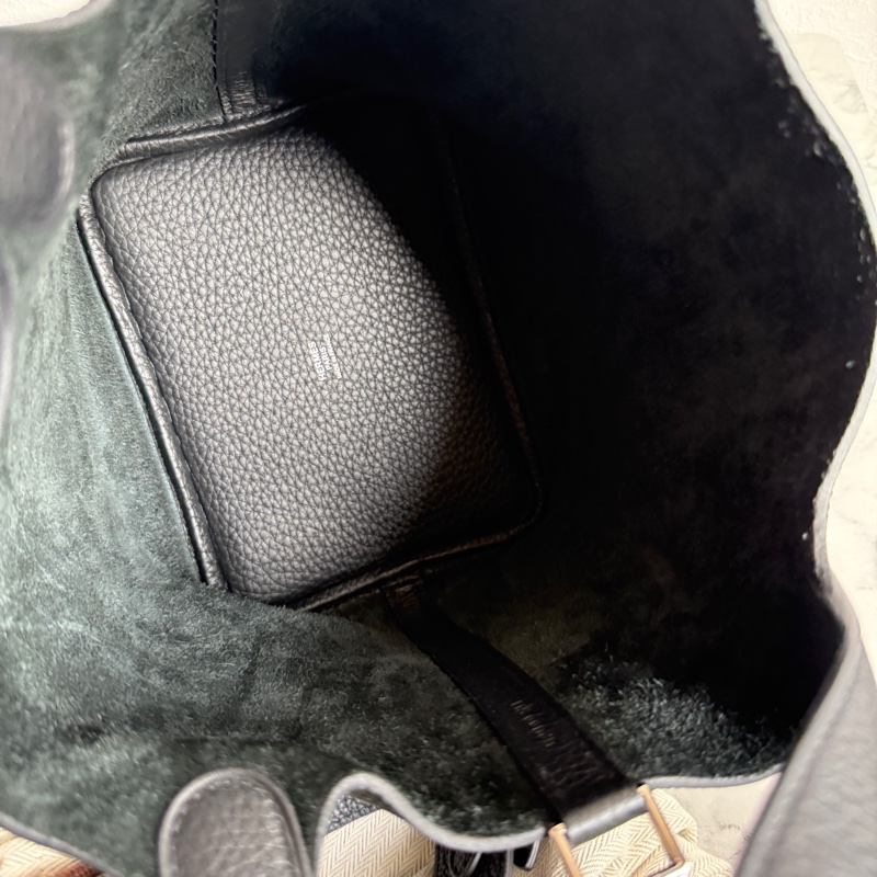 愛馬仕菜籃子pocotin18黑銀-14