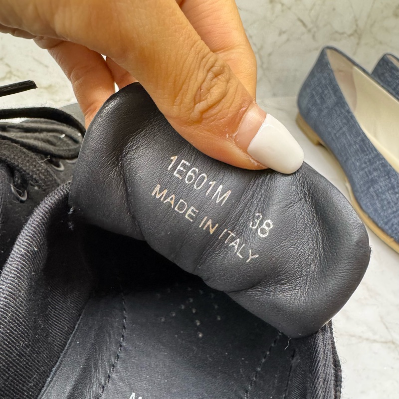 PRADA黑色白車線懶人鞋/38-5