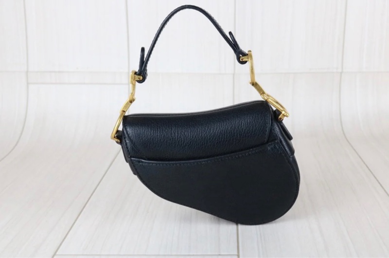 「JL精品代購」97新 Dior 黑馬鞍手提包-2