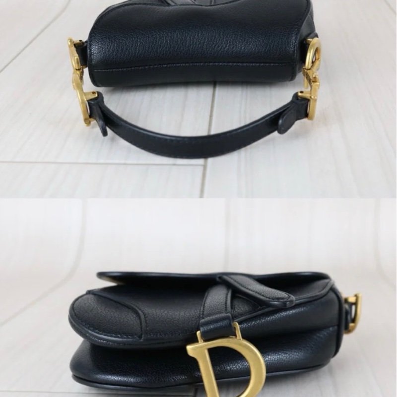 「JL精品代購」97新 Dior 黑馬鞍手提包-3