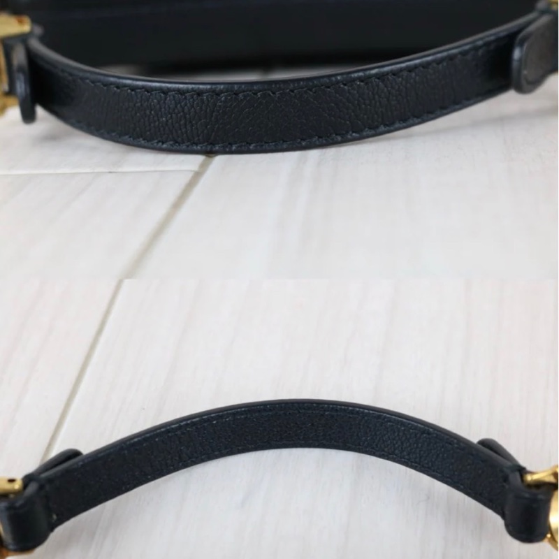 「JL精品代購」97新 Dior 黑馬鞍手提包-7