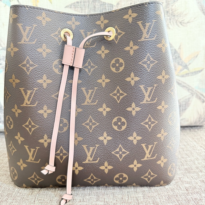 (包況極好）LV老花玫瑰粉色水桶包neonoe-0