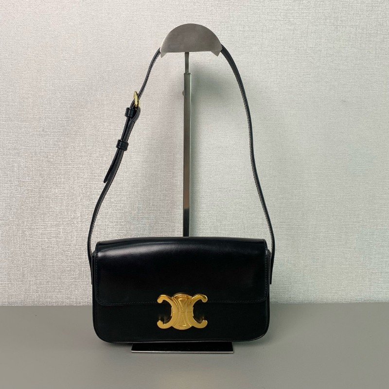 Celine 黑色凱旋門box 肩背包-0