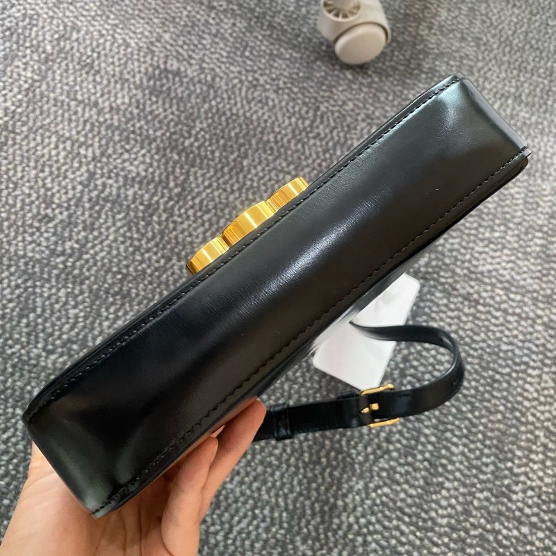 Celine 黑色凱旋門box 肩背包-10