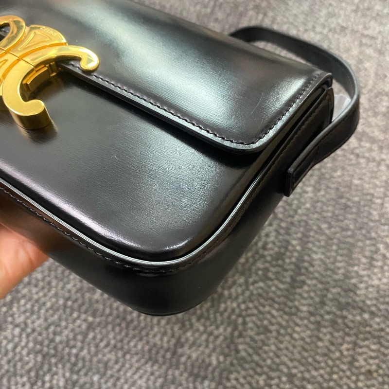 Celine 黑色凱旋門box 肩背包-11