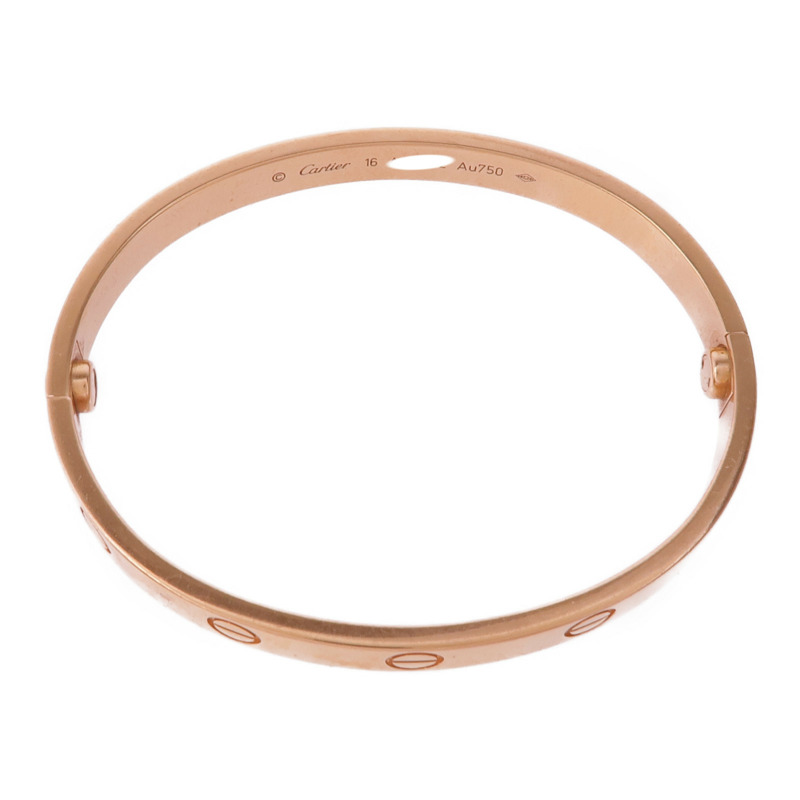 CARTIER 18K玫瑰金Love Bracelet Medium Model手鐲Cartier#16-3