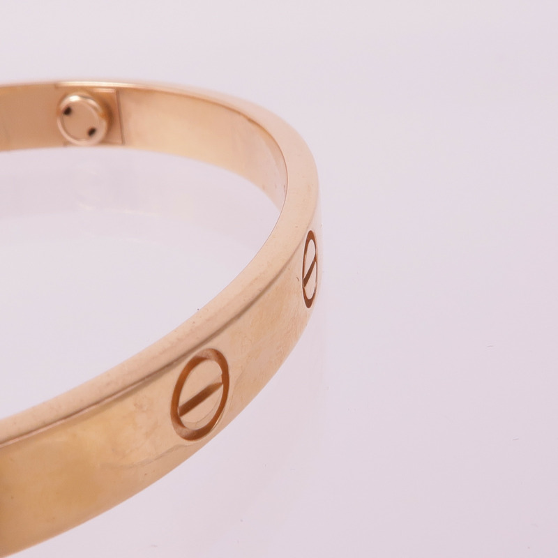 CARTIER 18K玫瑰金Love Bracelet Medium Model手鐲Cartier#16-7