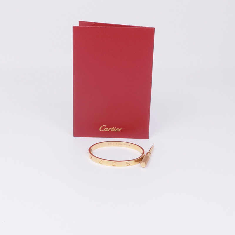 CARTIER 18K玫瑰金Love Bracelet Medium Model手鐲Cartier#16-9