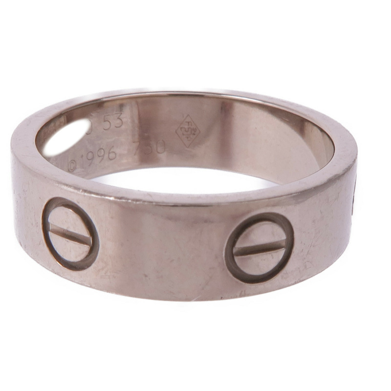 CARTIER 18K白金Love Ring戒指Cartier#53/US#6.25-2