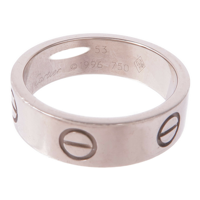 CARTIER 18K白金Love Ring戒指Cartier#53/US#6.25-4