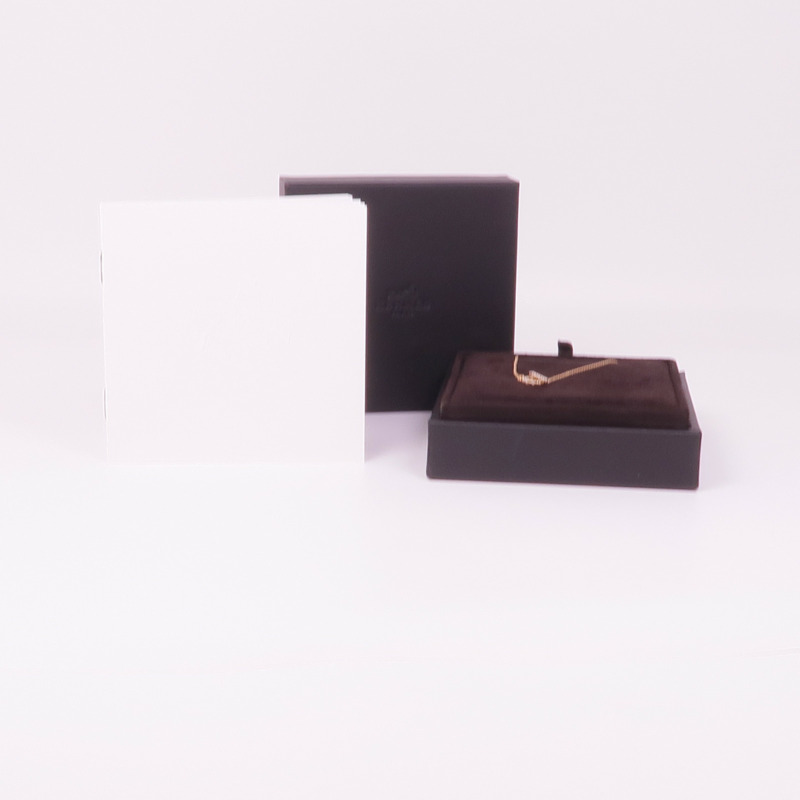 HERMES 18K玫瑰金Finesse Pendant鑽石項鍊-6